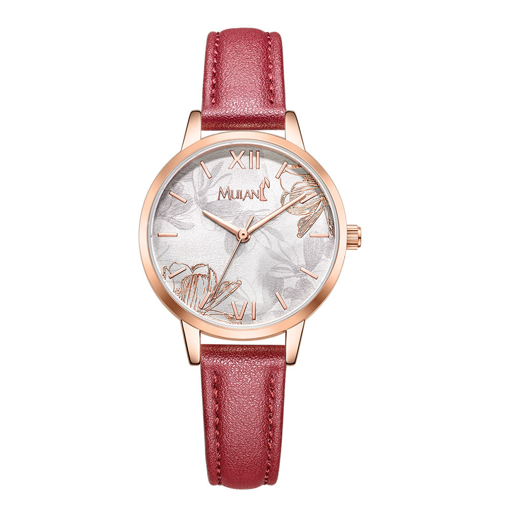 Disney Mulan Casual Quartz Wristwatch with PU Band