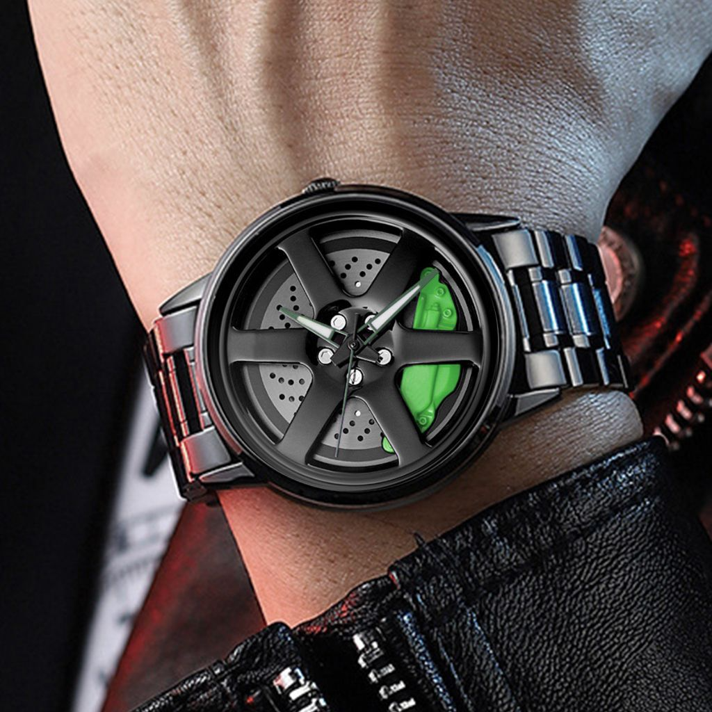 Car Wheel Inspired Wristwatch