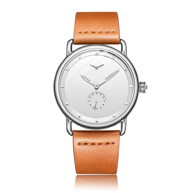 ONOLA Men's Quartz Wristwatch - Simple Leather Design