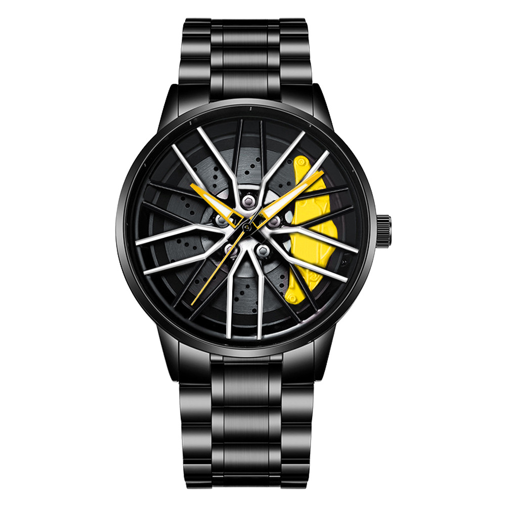 Car Wheel Inspired Wristwatch