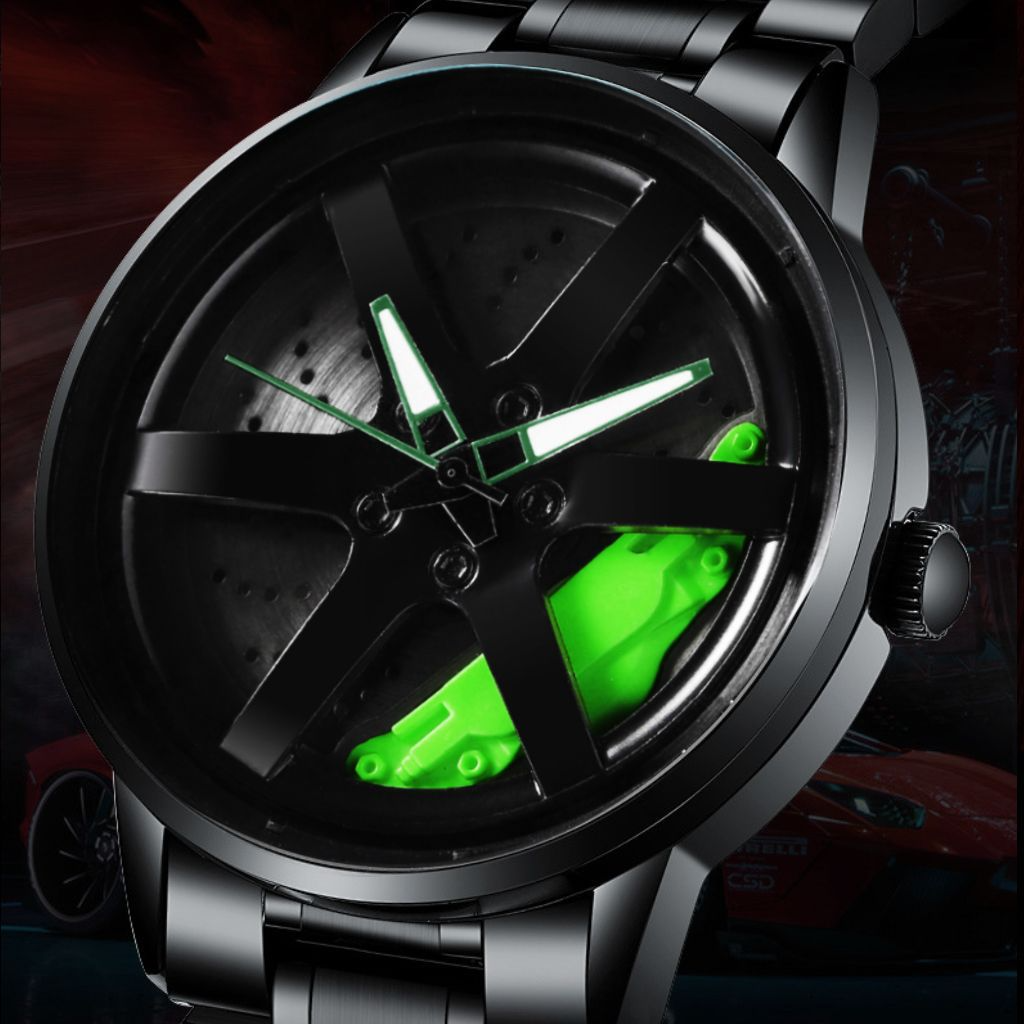 Car Wheel Inspired Wristwatch