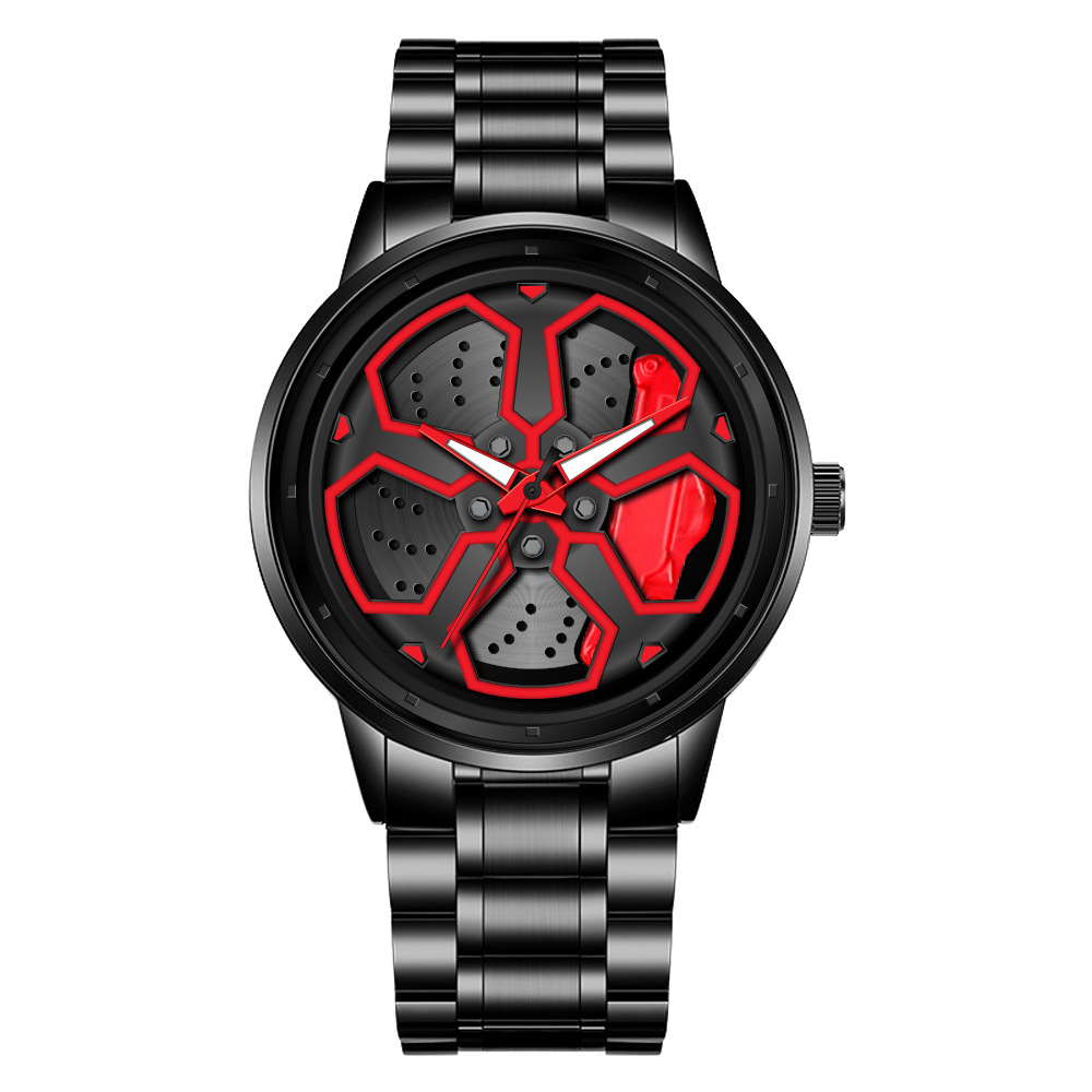 Car Wheel Inspired Wristwatch