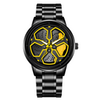 Car Wheel Inspired Wristwatch