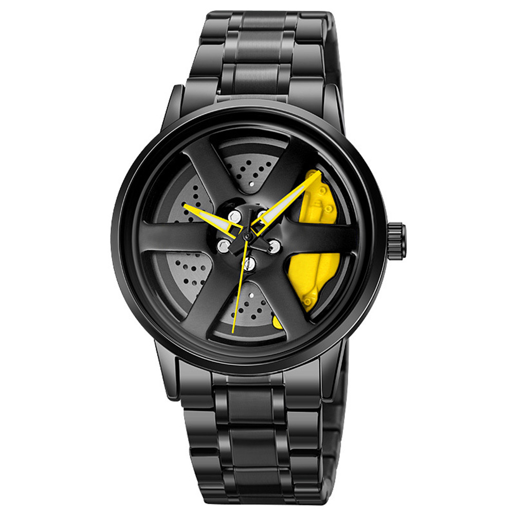 Car Wheel Inspired Wristwatch