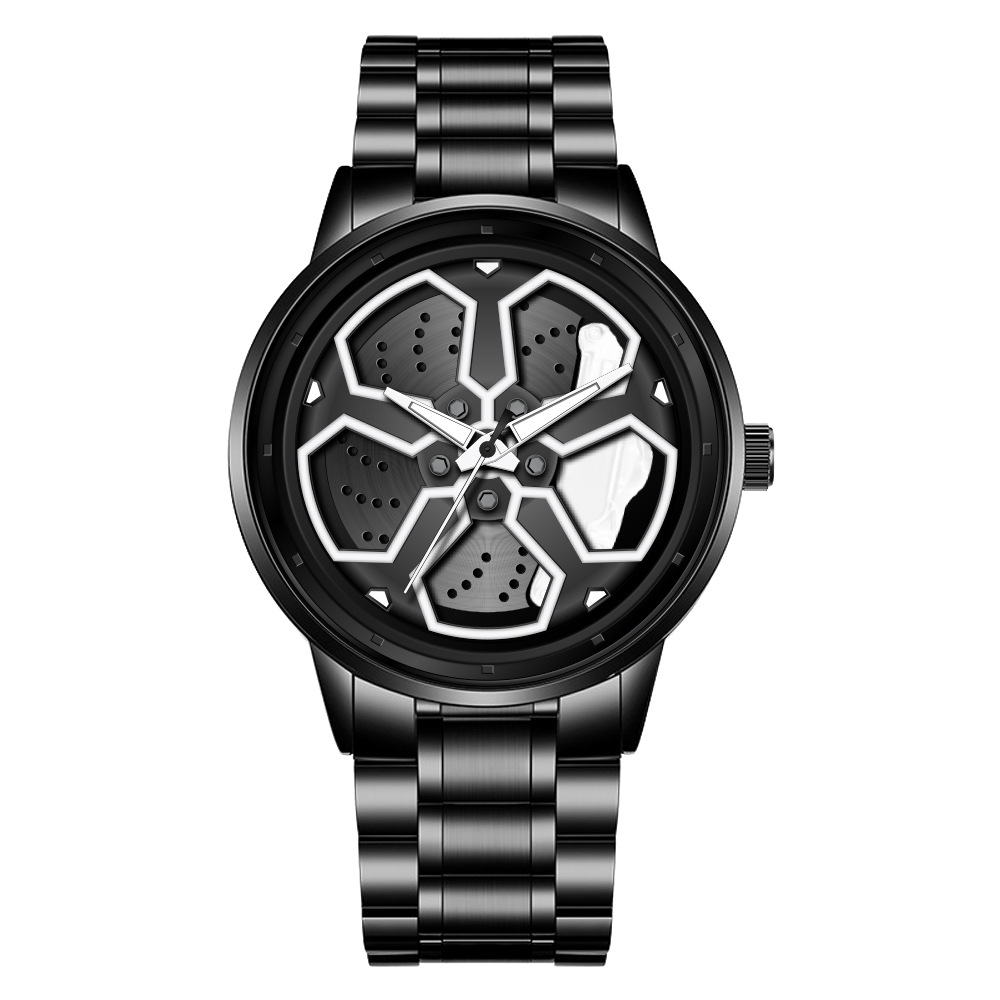 Car Wheel Inspired Wristwatch