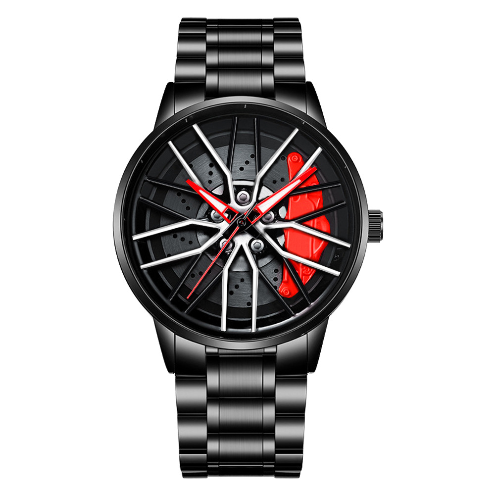 Car Wheel Inspired Wristwatch